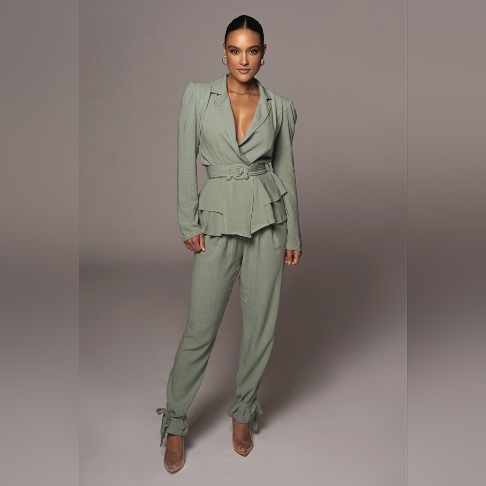 SAGE RIYAH RUFFLE BLAZER and pant